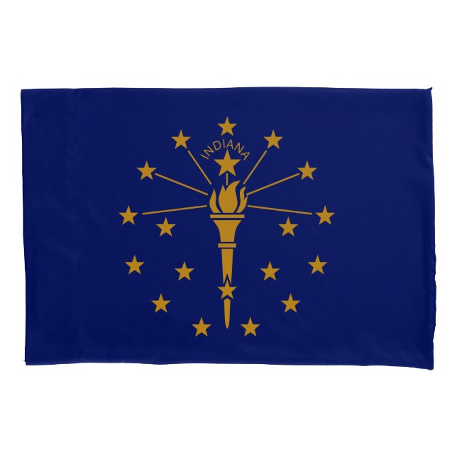 Dynamic Indiana State Flag Graphic on a Kissenbezug (Vorderseite)