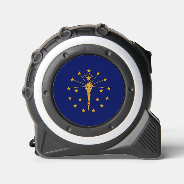 Dynamic Indiana State Flag Graphic on a Maßband (Vorderseite)