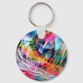 Dynamic Lines Abstraction Schlüsselanhänger