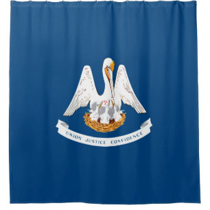 Dynamic Louisiana State Flag Graphic auf einer Duschvorhang