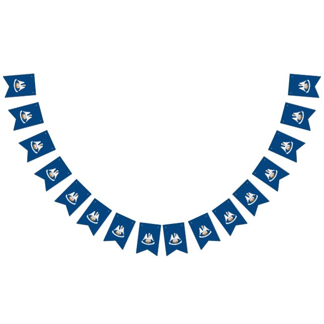 Dynamic Louisiana State Flag Graphic auf einer Wimpelkette (Alle)