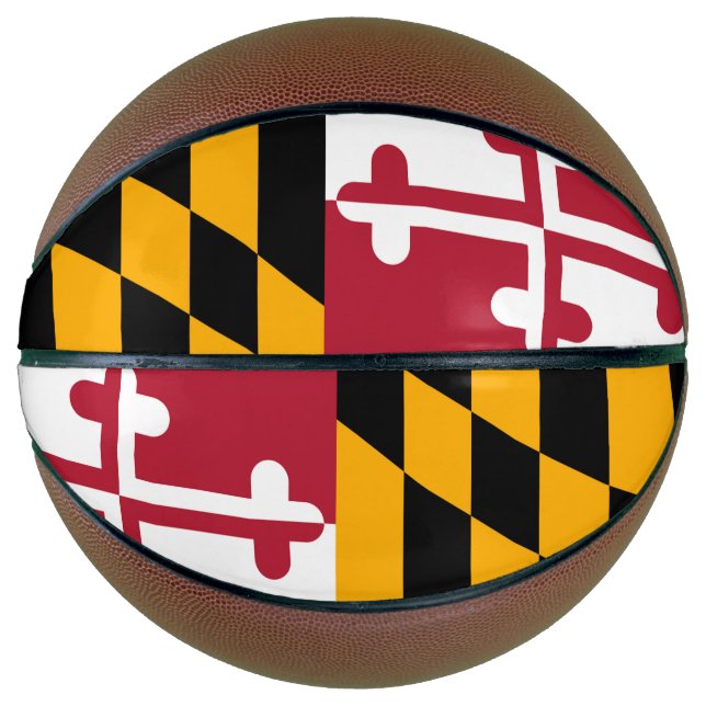 Dynamic Maryland State Flag Graphic on a Basketball (Vorderseite)
