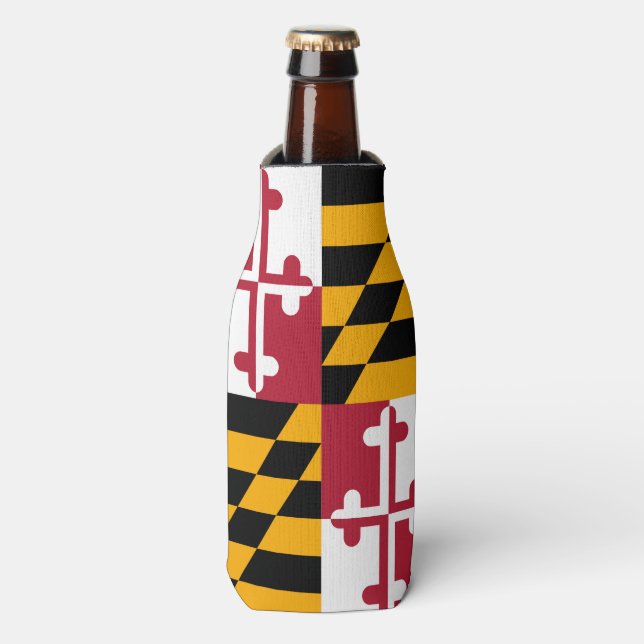 Dynamic Maryland State Flag Graphic on a Flaschenkühler (Flaschenvorderseite)