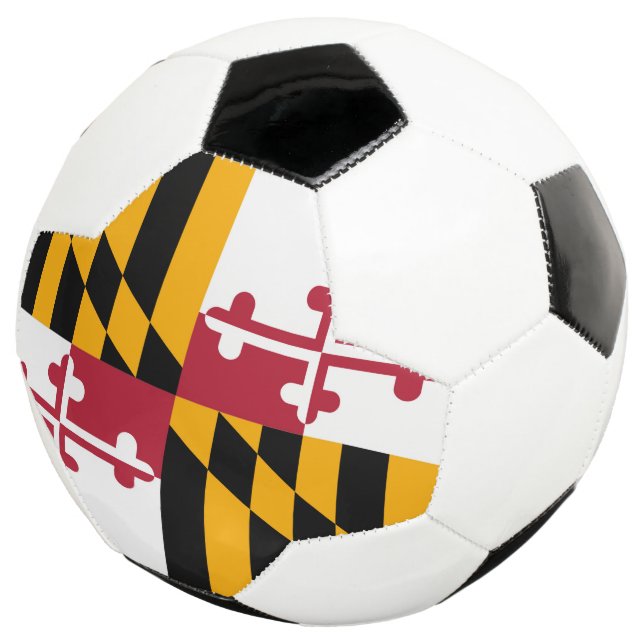 Dynamic Maryland State Flag Graphic on a Fußball (Dreiviertel)