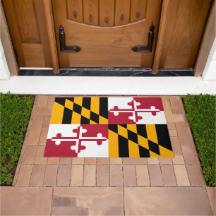 Dynamic Maryland State Flag Graphic on a Fußmatte