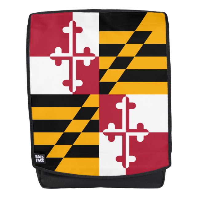 Dynamic Maryland State Flag Graphic on a Rucksack (Vorderseite)