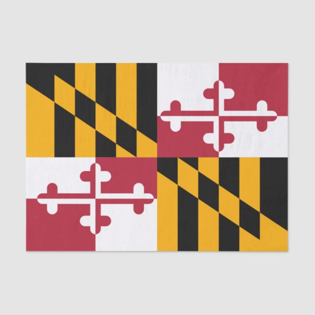Dynamic Maryland State Flag Graphic on a Seidenpapier (Vorderseite)