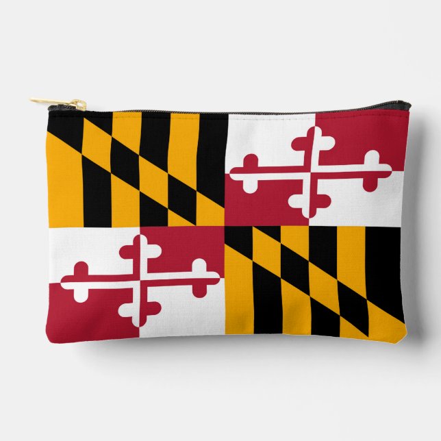 Dynamic Maryland State Flag Graphic on a Zubehörtasche (Vorderseite)