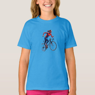 Dynamic Minimalistisch Sport Graphic Girl's T - Sh T-Shirt