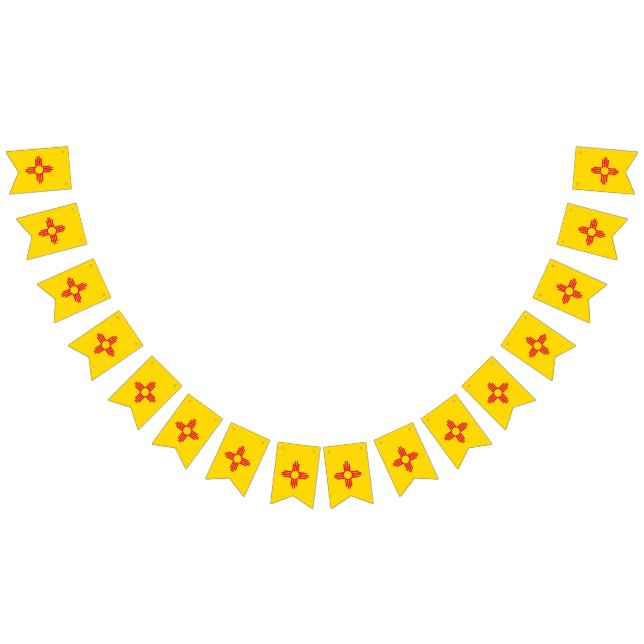 Dynamic New Mexico State Flag Graphic on a Wimpelkette (Alle)