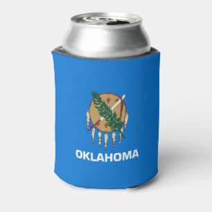 Dynamic Oklahoma State Flag Graphic on a Dosenkühler