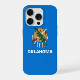 Dynamic Oklahoma State Flag Graphic on a iPhone 15 Pro Hülle