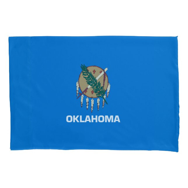 Dynamic Oklahoma State Flag Graphic on a Kissenbezug (Vorderseite)