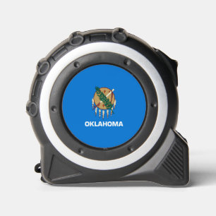Dynamic Oklahoma State Flag Graphic on a Maßband