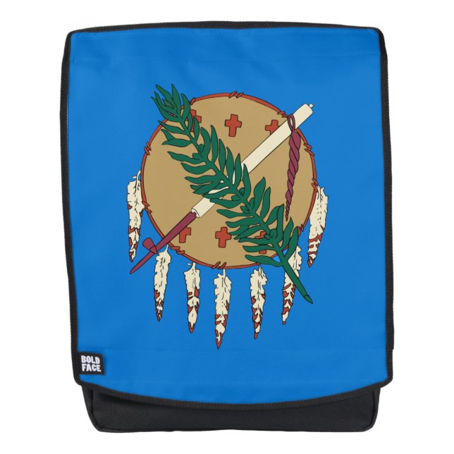 Dynamic Oklahoma State Flag Graphic on a Rucksack (Vorderseite)