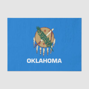 Dynamic Oklahoma State Flag Graphic on a Seidenpapier