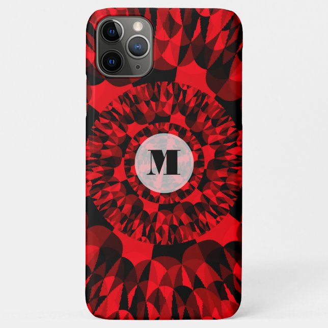 Dynamic Red Black Geometric Energetic Case-Mate iPhone Hülle (Rückseite)