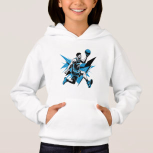 Dynamic Slam Dunk Basketball Player Hoodie
