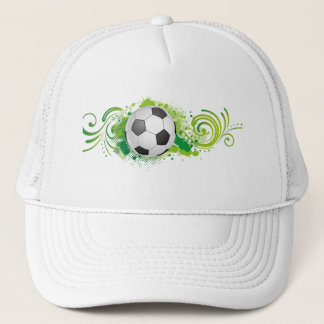 Dynamic Soccer Ball Green Swirl Trucker Cap Truckerkappe