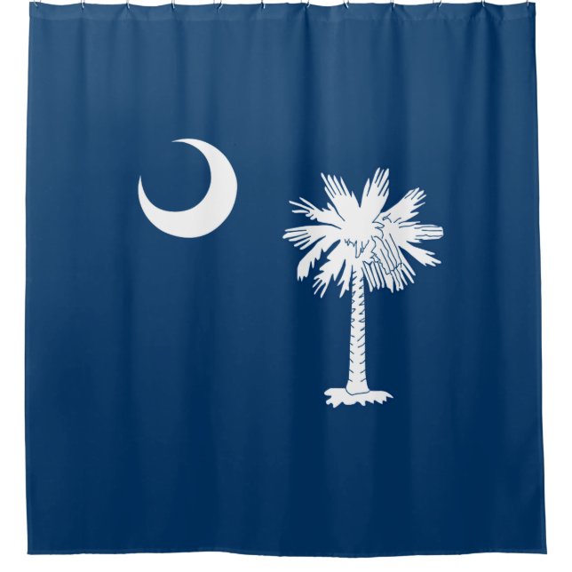 Dynamic South Carolina State Flag Graphic Duschvorhang (Vorderseite)