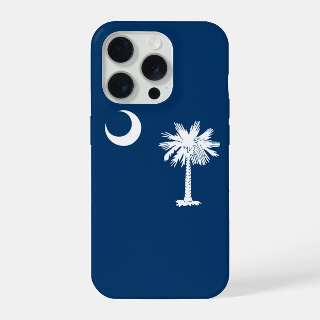 Dynamic South Carolina State Flag Graphic iPhone Hülle (Rückseite)