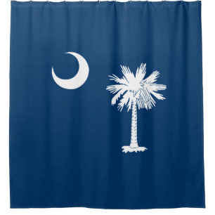 Dynamic South Carolina State Flag Graphic on a Duschvorhang