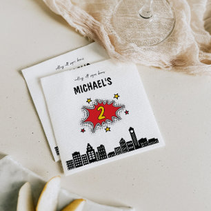 Dynamic Superhero 2. Geburtstag Serviette