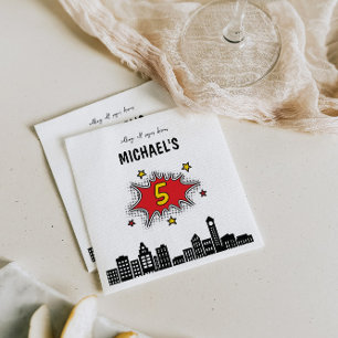 Dynamic Superhero 5. Geburtstag Serviette