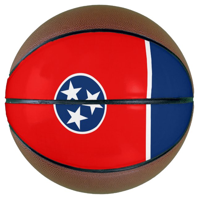 Dynamic Tennessee State Flag Graphic on a Basketball (Vorderseite)