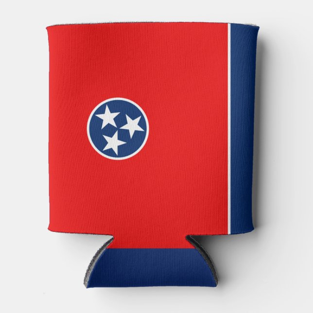 Dynamic Tennessee State Flag Graphic on a Dosenkühler (Vorderseite)