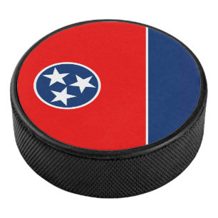 Dynamic Tennessee State Flag Graphic on a Eishockey Puck