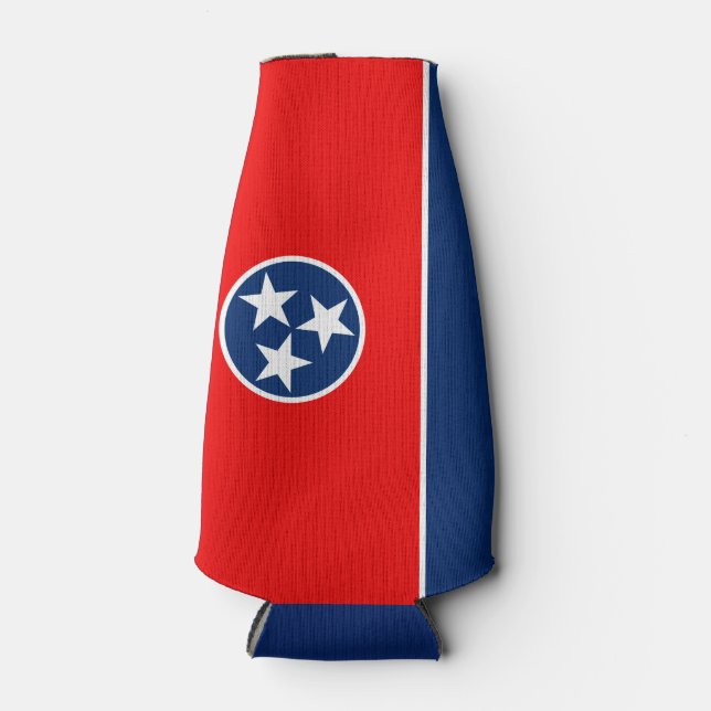 Dynamic Tennessee State Flag Graphic on a Flaschenkühler (Vorderseite)