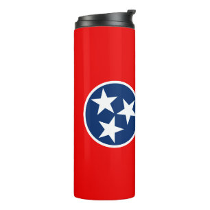 Dynamic Tennessee State Flag Graphic on a Thermosbecher