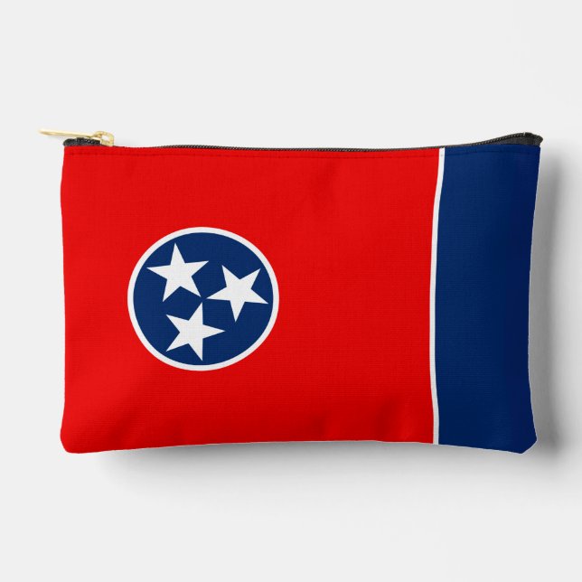 Dynamic Tennessee State Flag Graphic on a Zubehörtasche (Vorderseite)