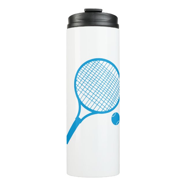Dynamic Tennis Racket & Ball Thermosbecher (Vorderseite)