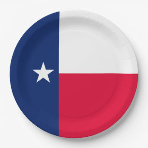 Dynamic Texas State Flag Graphic on a Pappteller