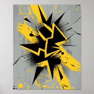 Dynamic Urban Graffiti Street Art Poster