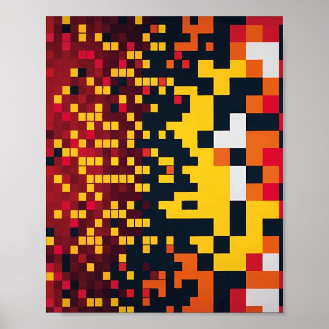 Dynamik der Pixelexplosion Poster (Vorne)
