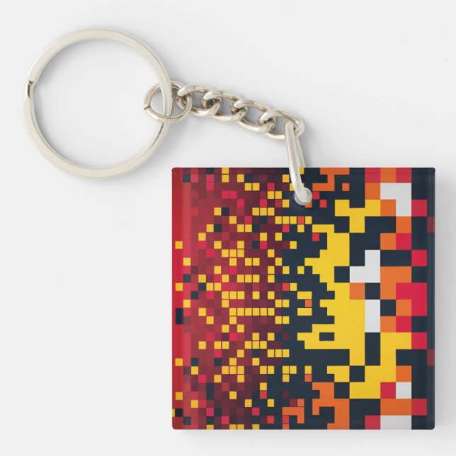 Dynamik der Pixelexplosion Schlüsselanhänger (Vorderseite)