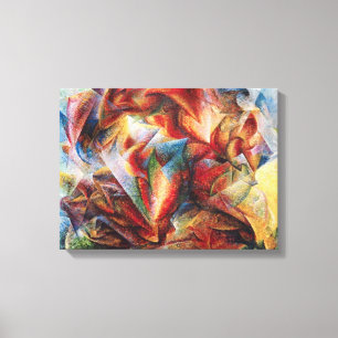 Dynamik eines Fußballspielers durch Umberto Boccio Leinwanddruck