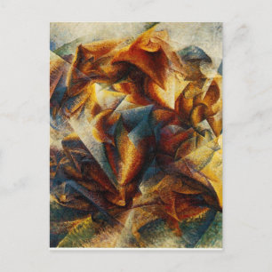 Dynamik eines Fußballspielers durch Umberto Boccio Postkarte