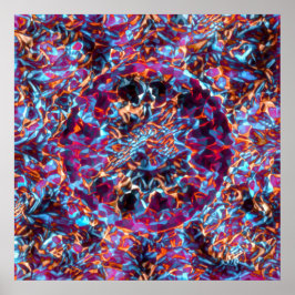 Dynamisch mehrfarbig Abstrakt kosmisch strukturier Poster