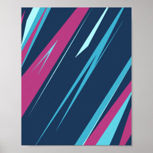 Dynamische Abstrakte Streifen Poster