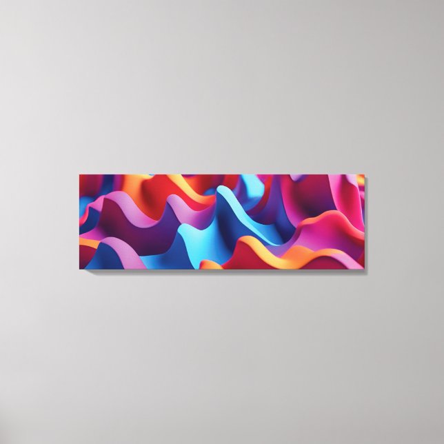 Dynamische Abstrakte Wave Wall Art - Fett 3D Color Leinwanddruck (Vorderseite)