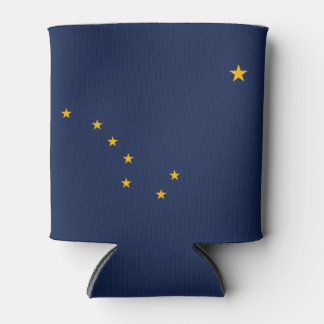 Dynamische Alaska-Staatsflagge Grafik auf einer Dosenkühler