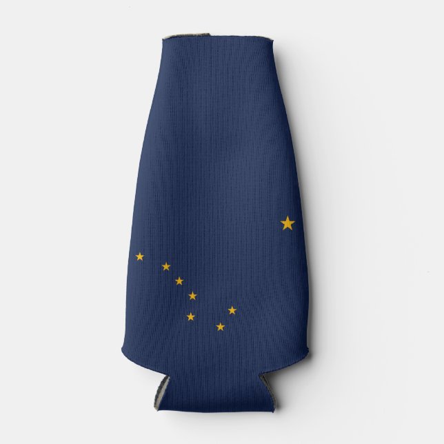 Dynamische Alaska-Staatsflagge Grafik auf einer Flaschenkühler (Vorderseite)