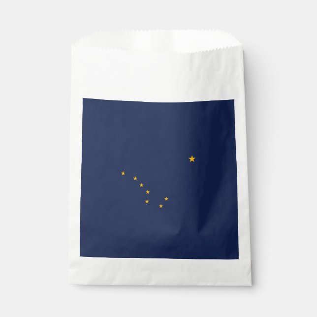 Dynamische Alaska-Staatsflagge Grafik auf einer Geschenktütchen (Vorderseite)