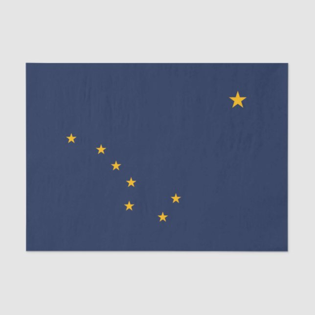 Dynamische Alaska-Staatsflagge Grafik auf einer Seidenpapier (Vorderseite)