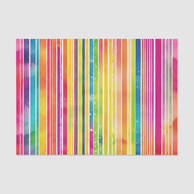 Dynamische Aquarellstreifen Seidenpapier (Vorderseite)