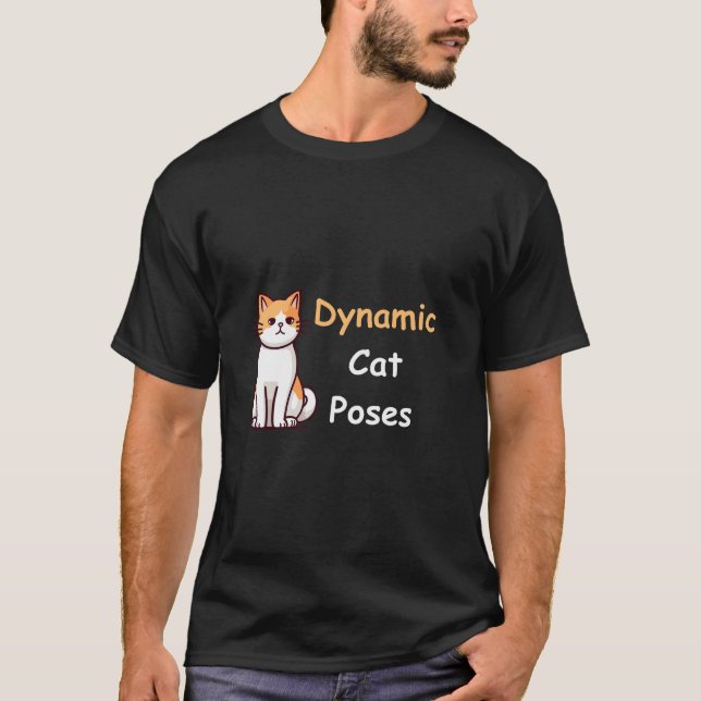 Dynamische Cat-Posen | Cat Lover Minimalistisch Ar T-Shirt (Vorderseite)